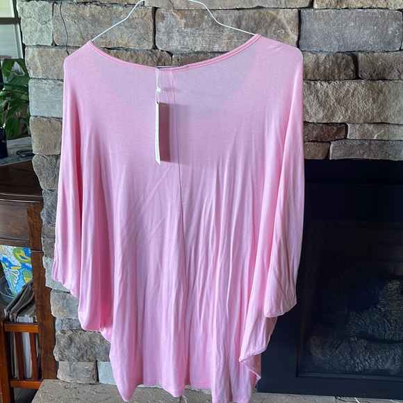 Women’s dolman sleeve pink top Made By Johnny Medium NWT - Picture 6 of 6